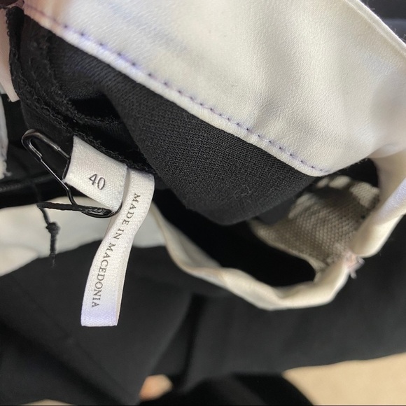 Sandro Noir Contrast Collar Embroidered Bob Dress - Picture 13 of 15